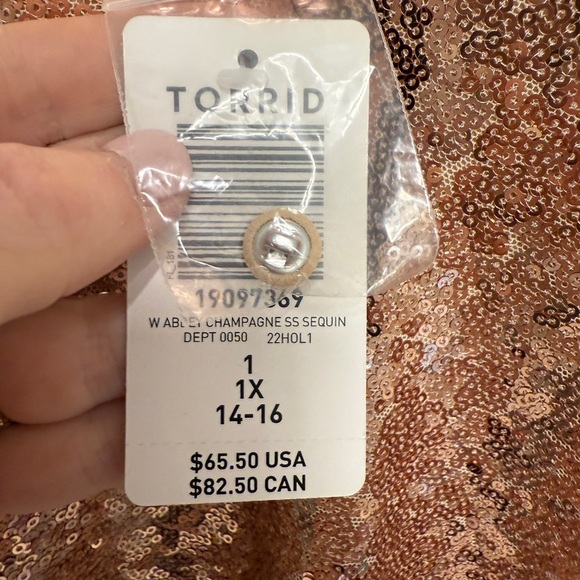 Sequin Rose Gold Top - Picture 2 of 9